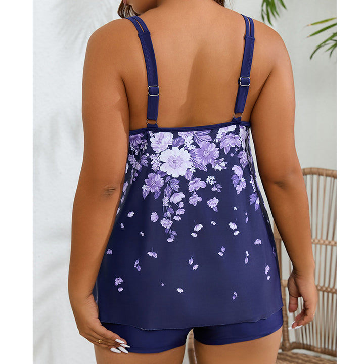 Damer Sporty Tankini badedragt med blomsterdesign og moderne snit Skovae