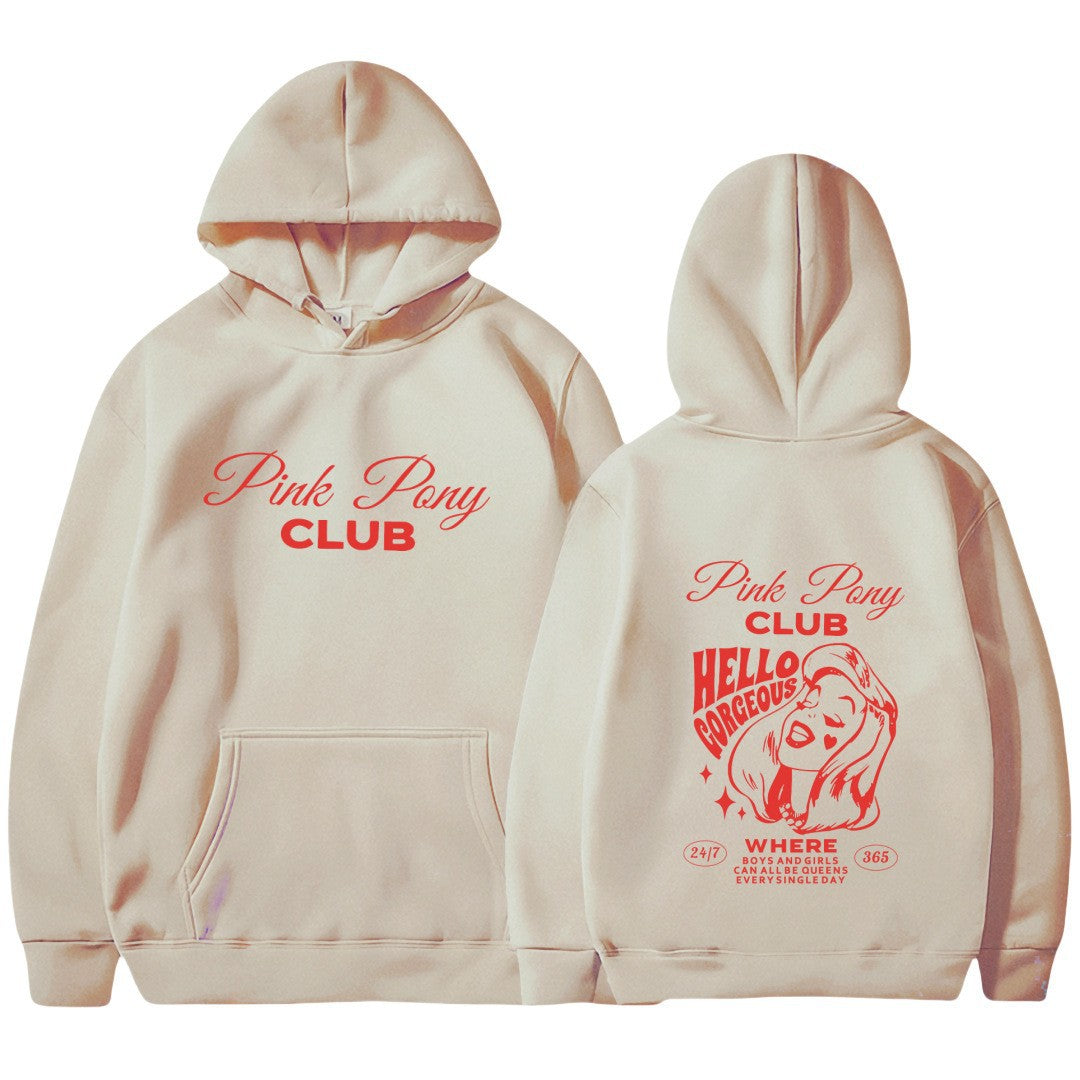 Dame hoodie med kreativ grafisk design Skovae