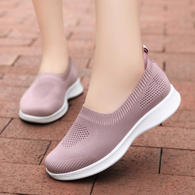 Damer nan nahtløs Slip-On komfortsko med elastisk mesh-overdel og fjederlet EVA-sål Skovae