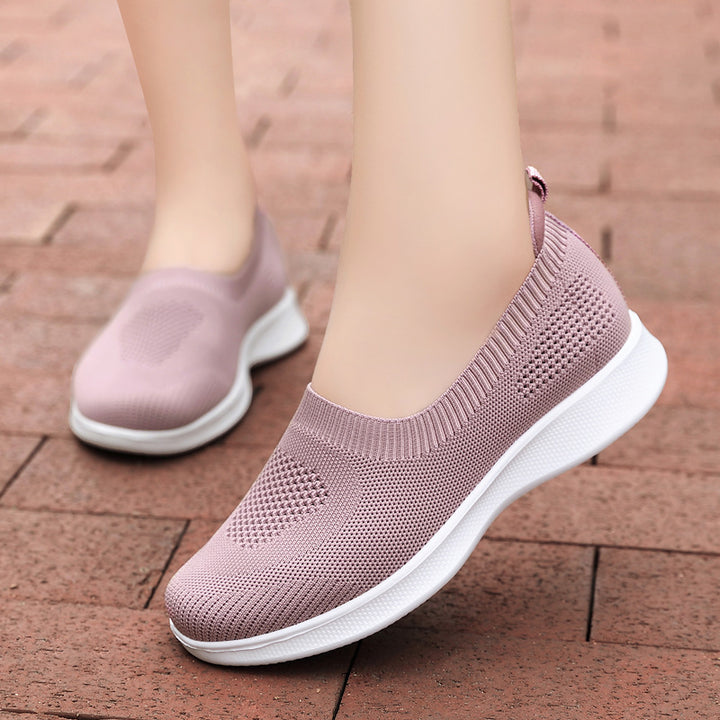 Damer nan nahtløs Slip-On komfortsko med elastisk mesh-overdel og fjederlet EVA-sål Skovae
