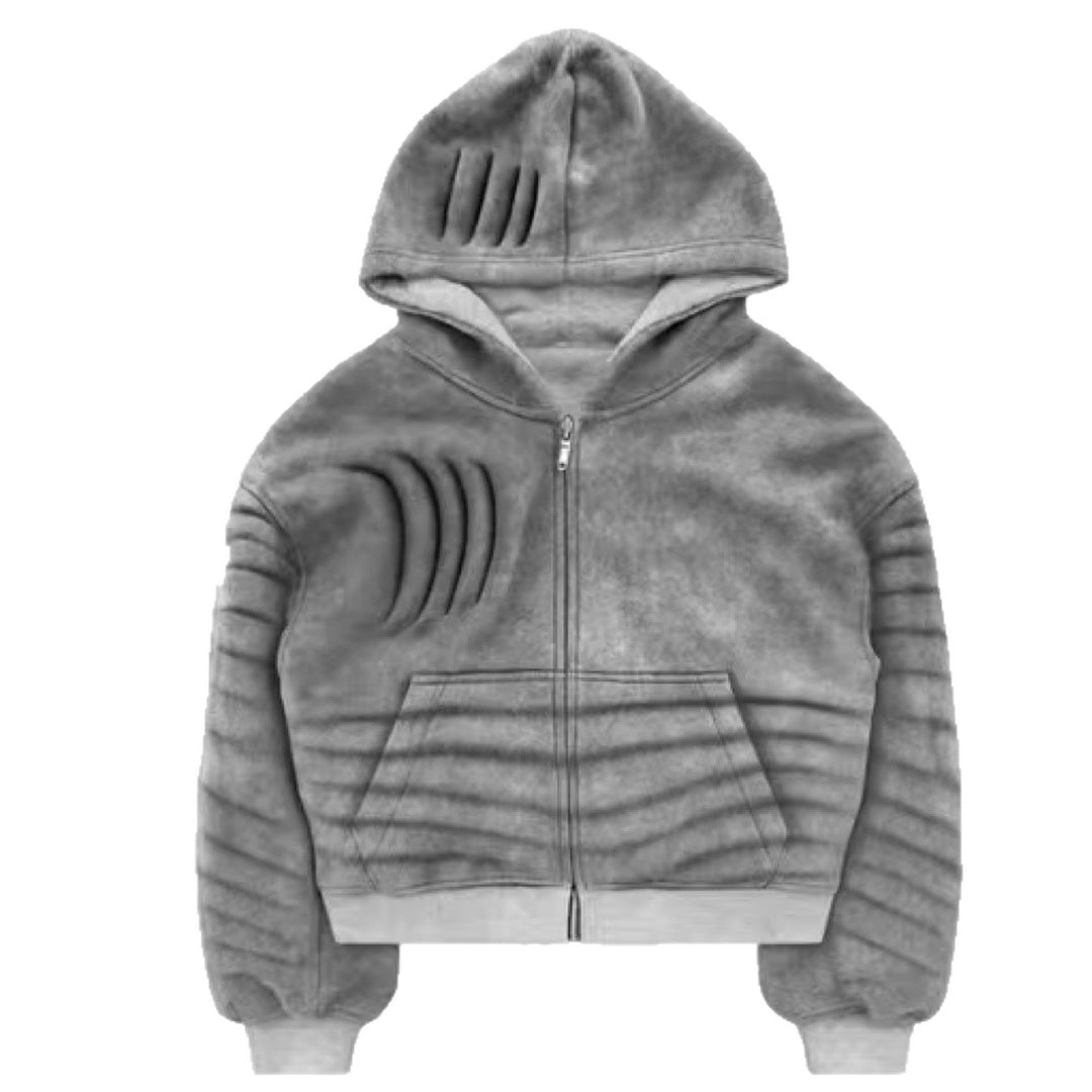 Kvinders hoodie-jakke med trendy gradient og praktisk lynlås Stilla