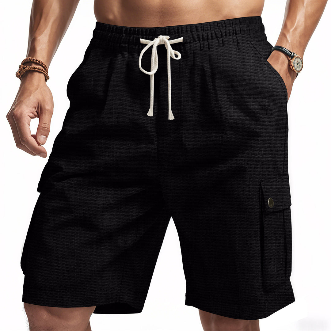 Herren lette Cargo-Bermuda med elastisk talje og snøre Skovae