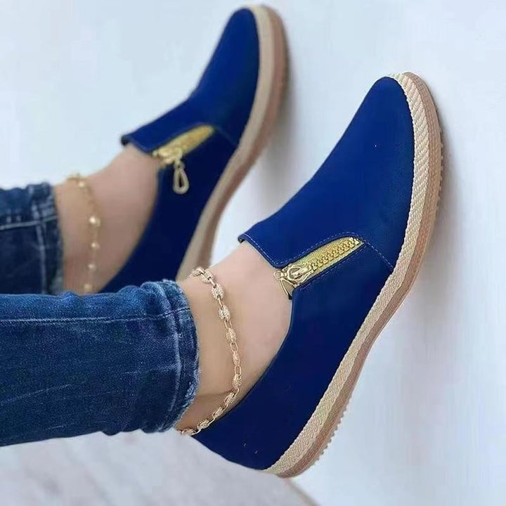 Dame Slip-On sko med moderne lynlås Stilla