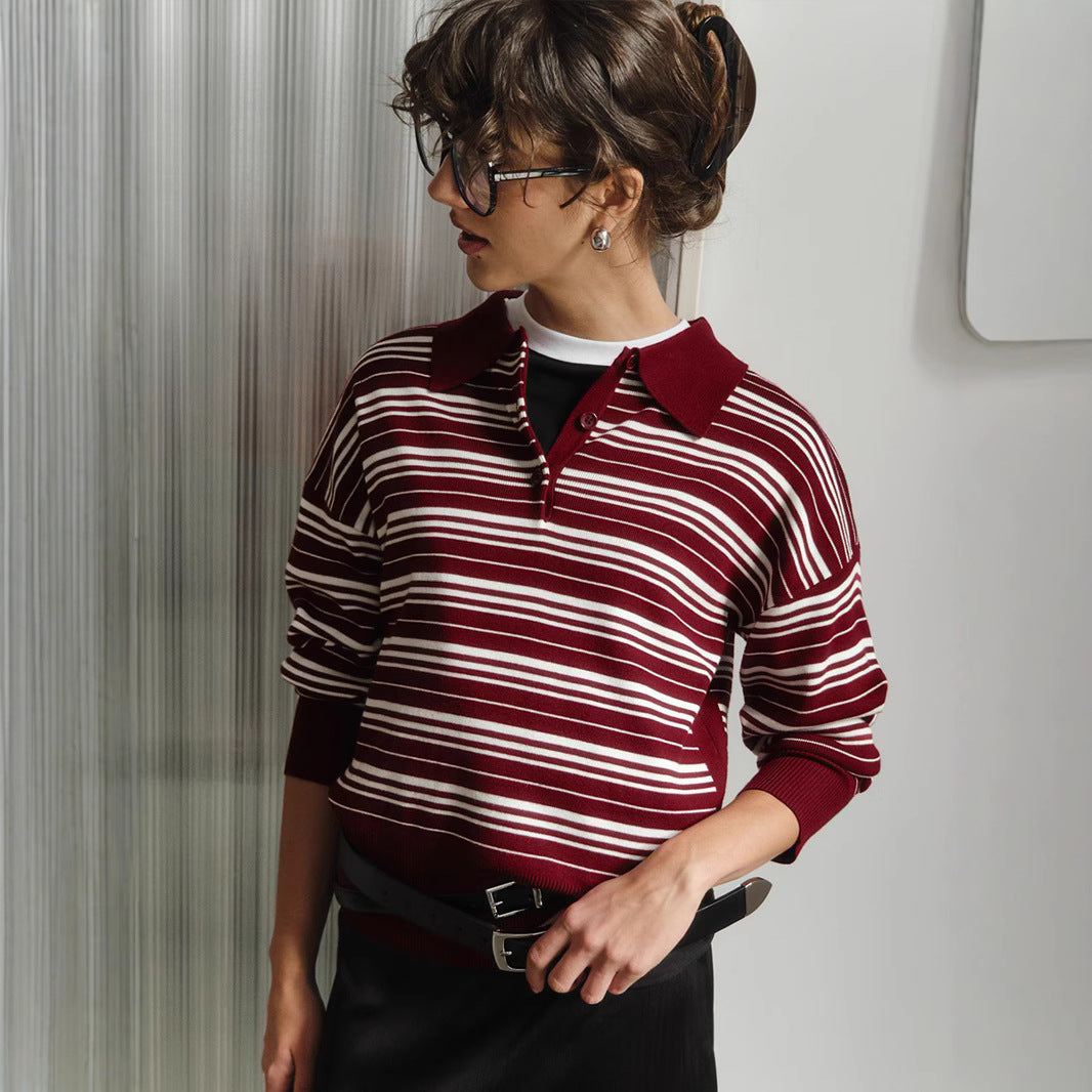 Kvinders striped cardigan med en afslappet pasform Stilla
