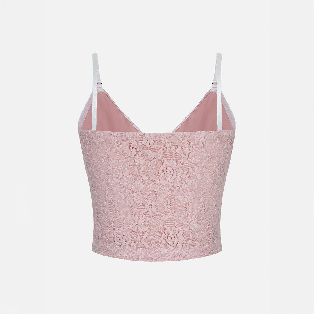 Dame blonde Cami-top med justerbare stropper og V-hals Stilla