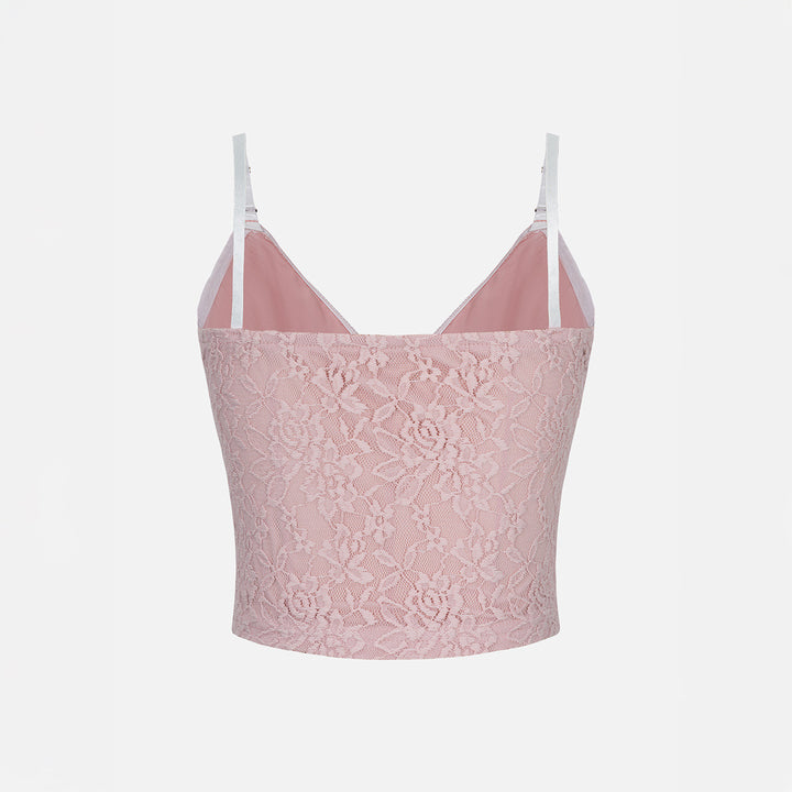 Dame blonde Cami-top med justerbare stropper og V-hals Stilla