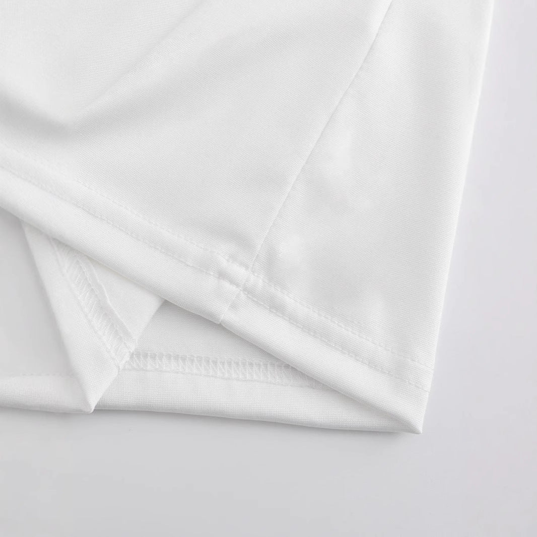 Dame Crop-T-Shirt med kreativ frugtdesign og tætsiddende pasform Skovae