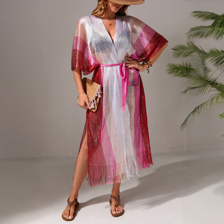 Dame Let Transparent Frynse Cover-Up Stilla