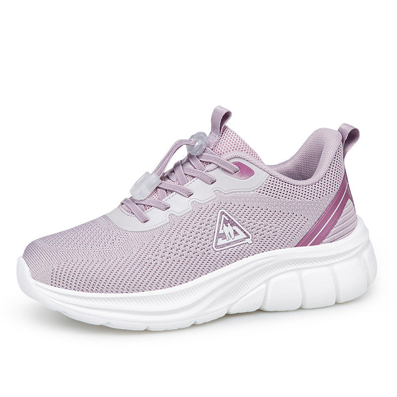 Dame nan lettere åndbar strik-gå-sneaker med hurtigtabelukning og ergonomisk EVA-dæmpning Skovae