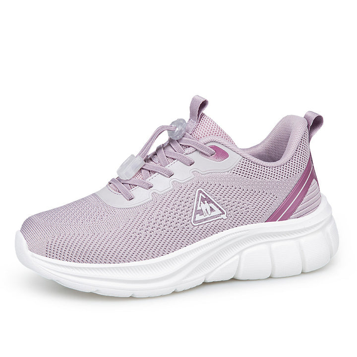 Dame nan lettere åndbar strik-gå-sneaker med hurtigtabelukning og ergonomisk EVA-dæmpning Skovae