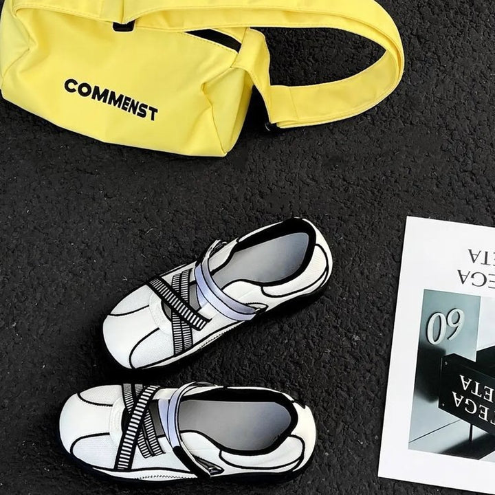 Dame sporty sneakers med elastiske remme og åndbart mesh-overmateriale Stilla
