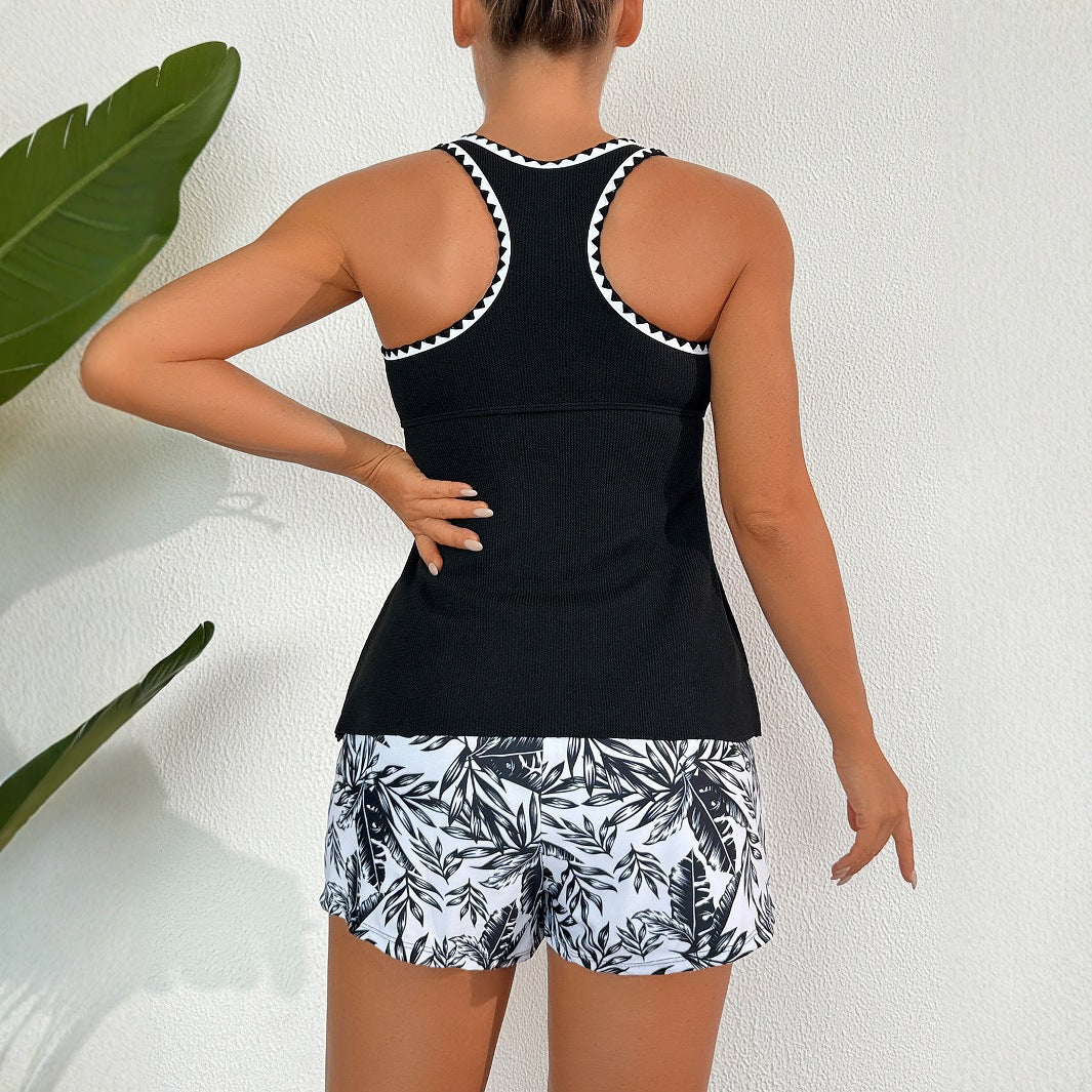 Dame Tankini-design med legende snøre og afslappede shorts Stilla