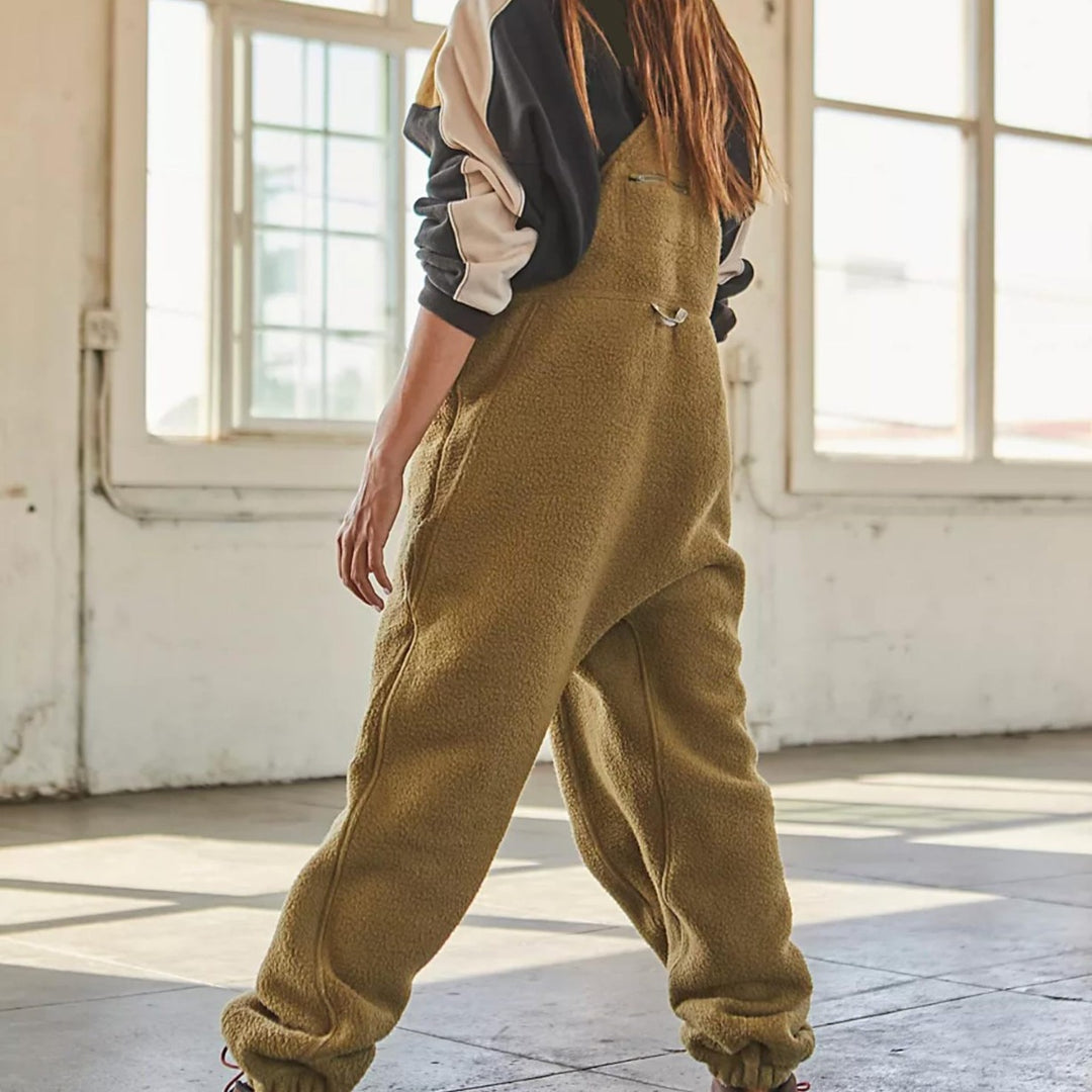 Kvindernes fleece overalls med praktiske lommer og blød inderside Stilla
