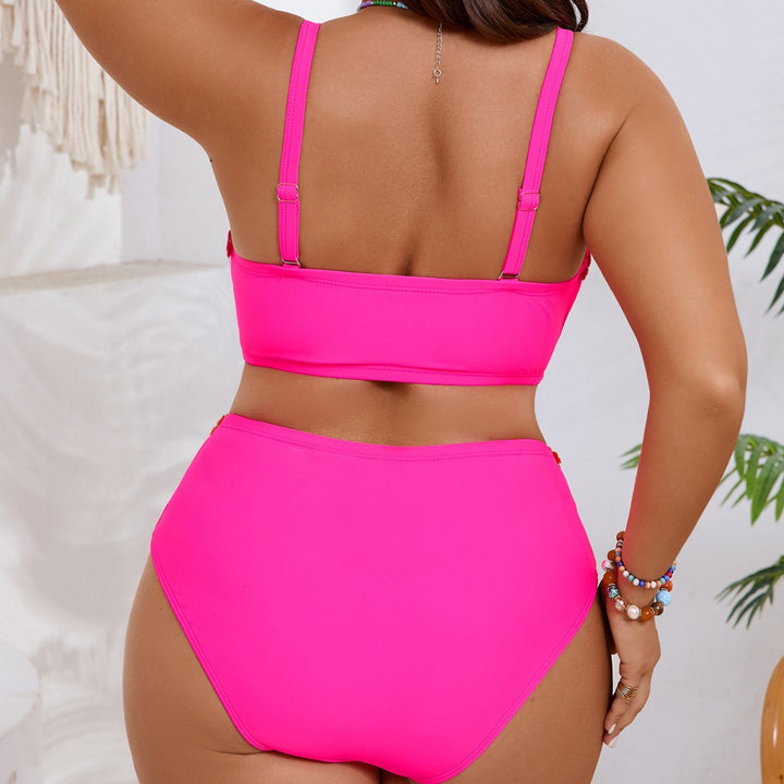 Dame Bandeau-bikini-sæt med floral accent Skovae