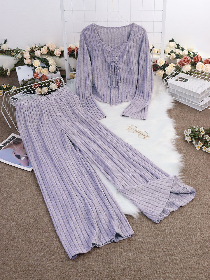 Dame Loungewear Sæt med stribet design og komfortabel pasform Stilla
