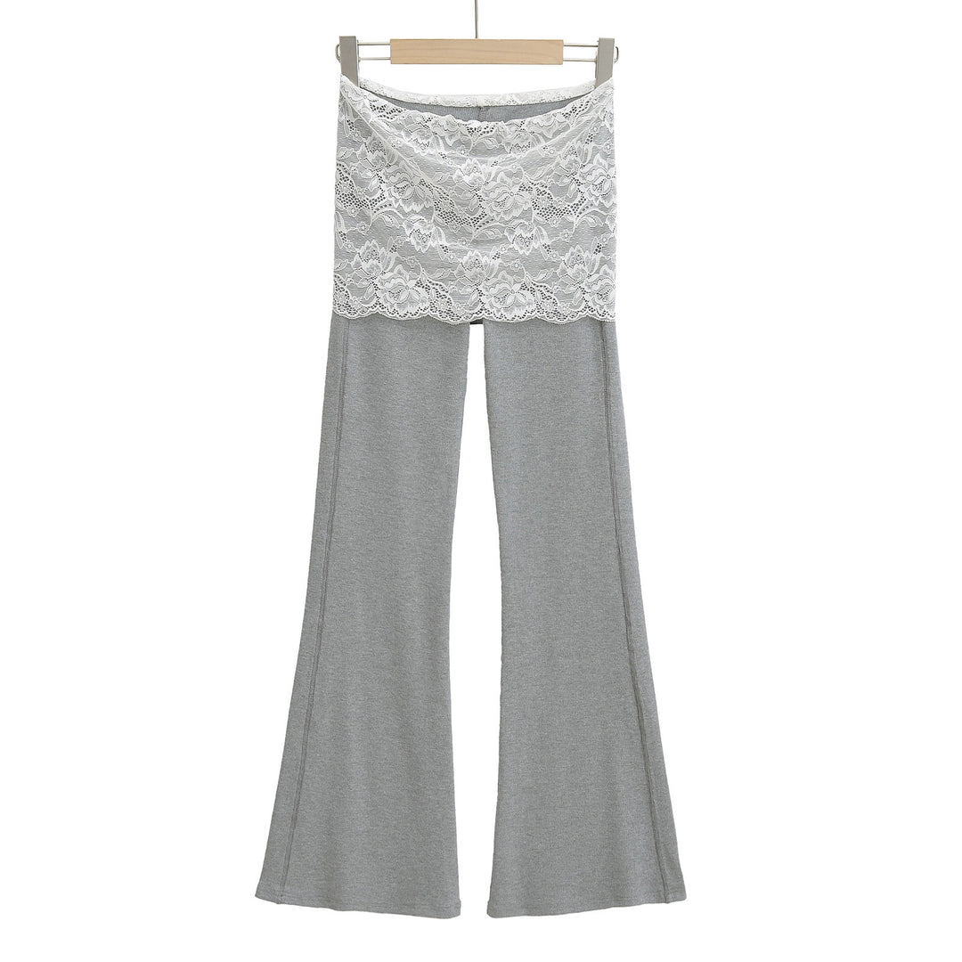 Dame Leggings med blonder og løs pasform Stilla