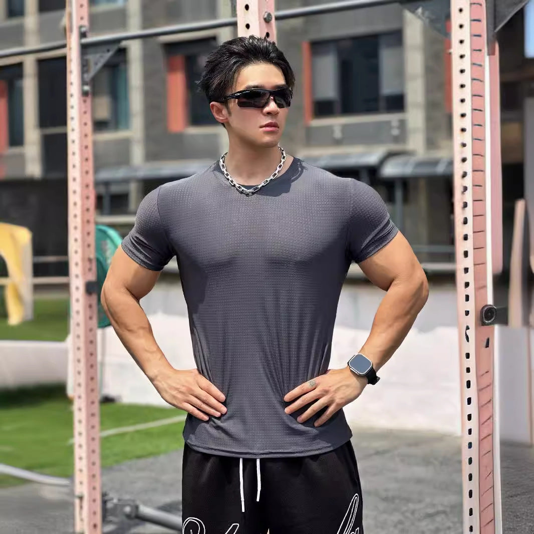 Herrer Åndbart Fitnessoverdel med struktureret overflade Stilla