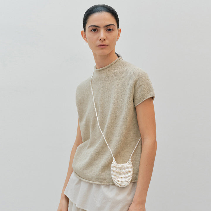 Dame kortærmet, elegant strikpullover Stilla