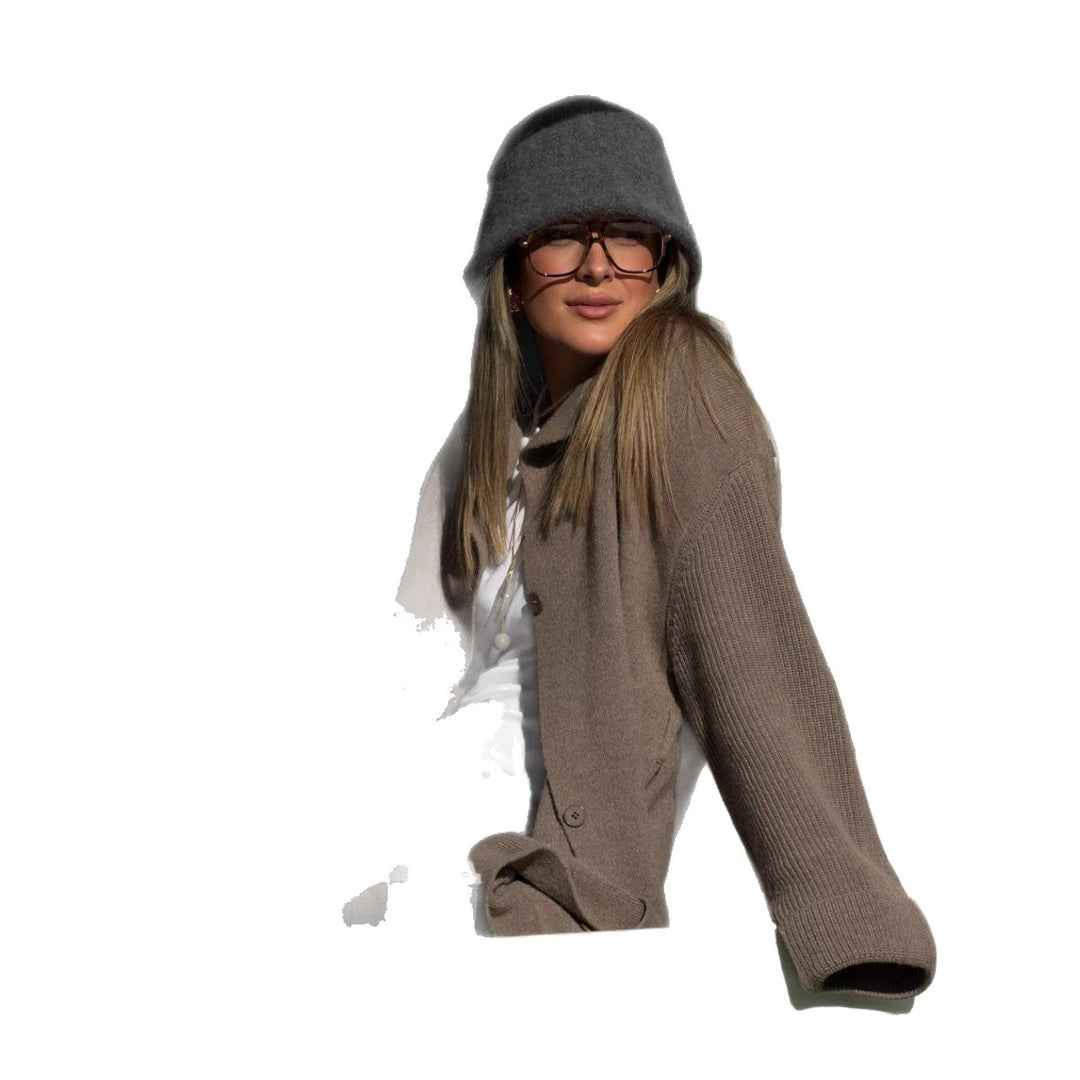 Kvindernes oversized cardigan med fin strikket struktur og afslappet snit Stilla