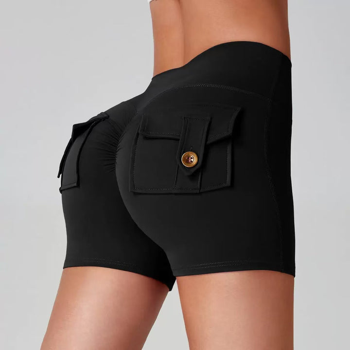 Dame Sporty Shorts med dekorative lommer og elastisk talje Skovae