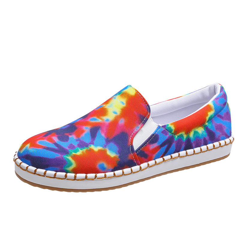 Dame Slip-On Fritidssko med farverigt batik-design og komfortabel sål Stilla
