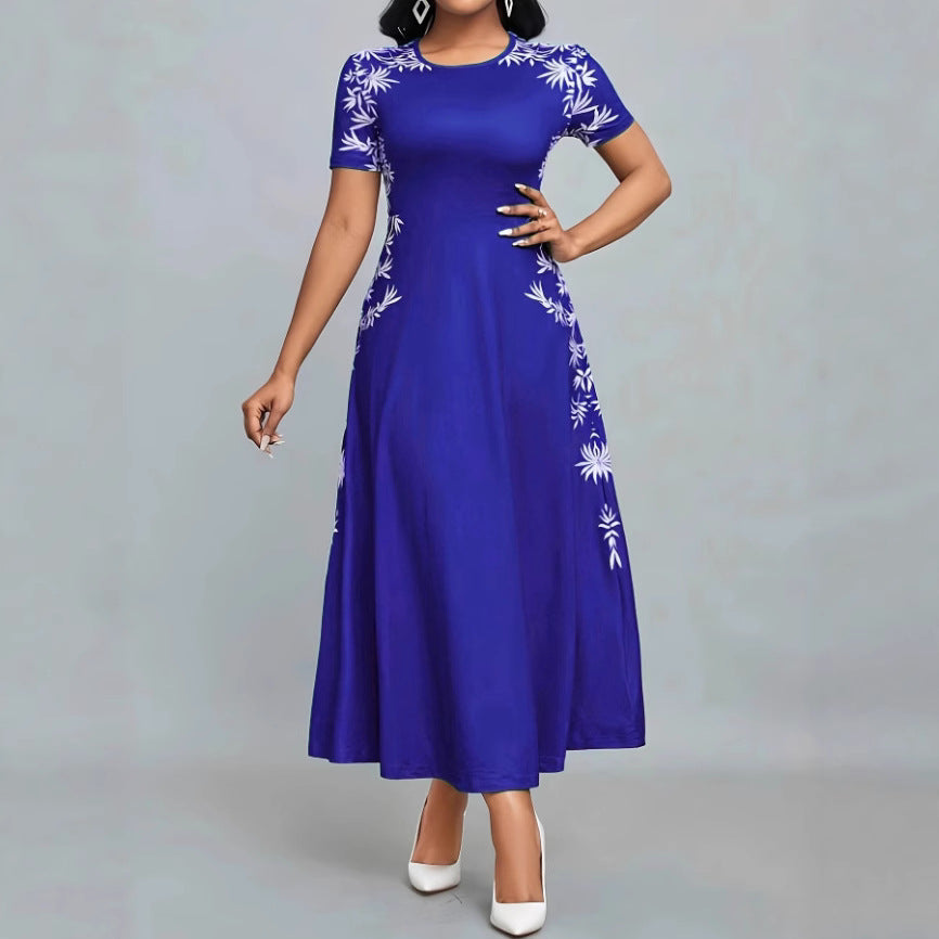 Dame Elegant Maxikjole med florale broderier Skovae