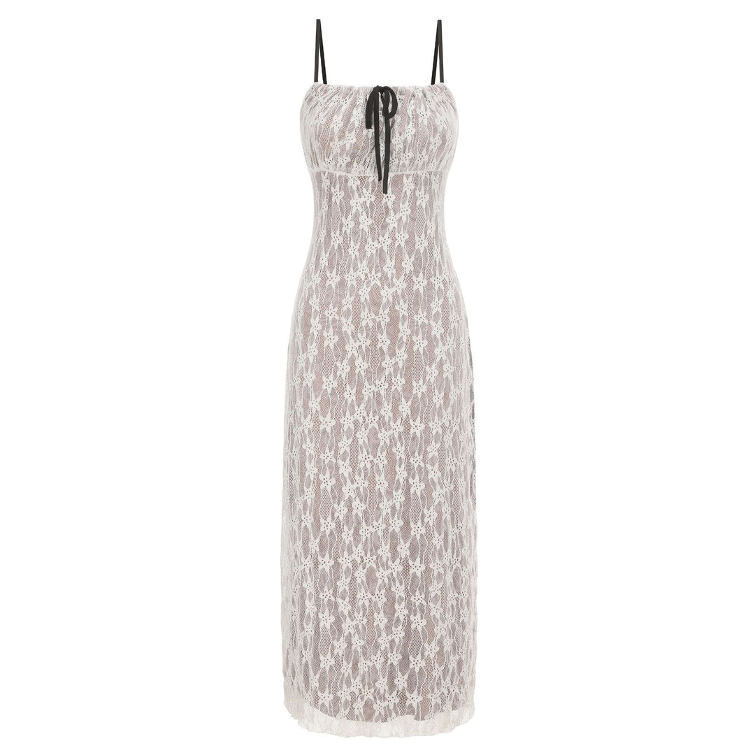 Femme Elegante Spidse Maxi Kjole Stilla