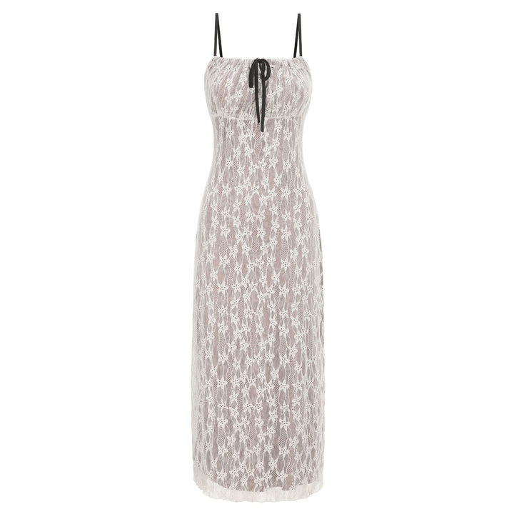 Femme Elegante Spidse Maxi Kjole Stilla