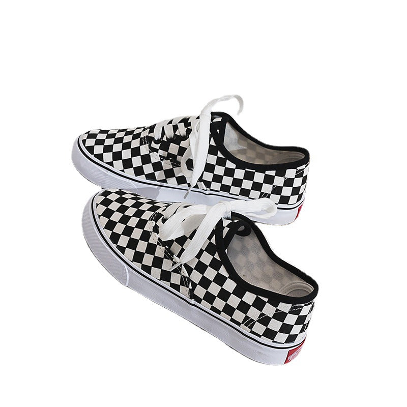 Dame Slip-On Sneakers med moderne skakbræt mønster og skridsikker sål Stilla