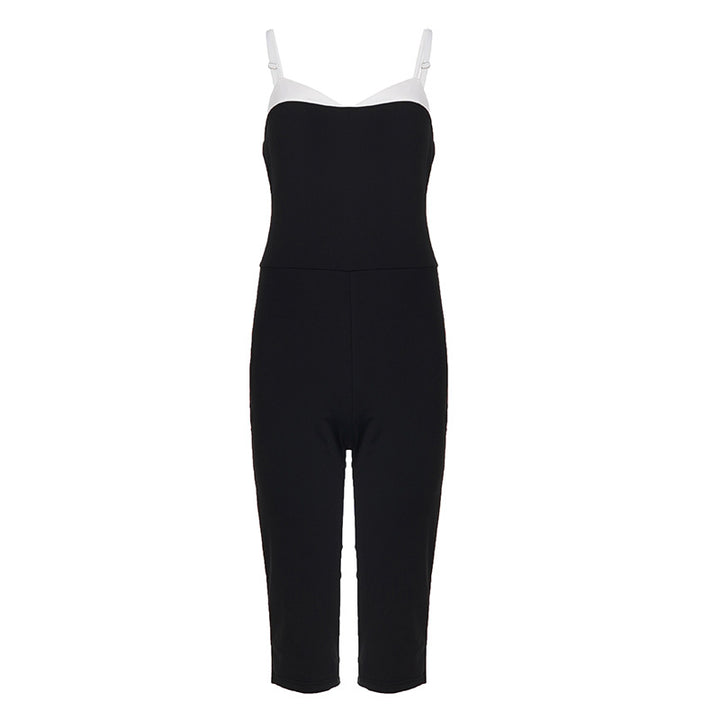 Dame elegant jumpsuit med brystparti og justerbare stropper Skovae