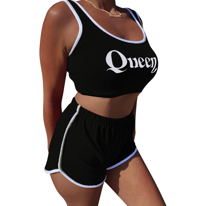 Dame Sportsligt Crop-Top og Shorts Sæt Stilla
