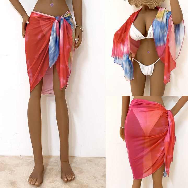 Dame luftig strandkimono i let materiale Skovae