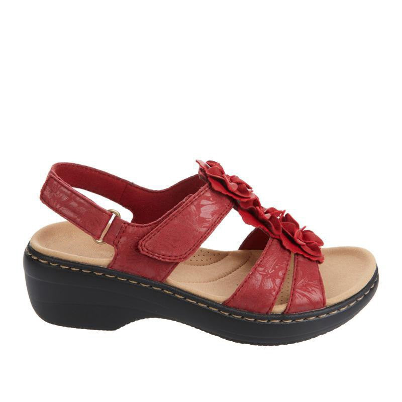 Dame Komfortable Wedge-sandaler med modefikserede rynkedetaljer Stilla