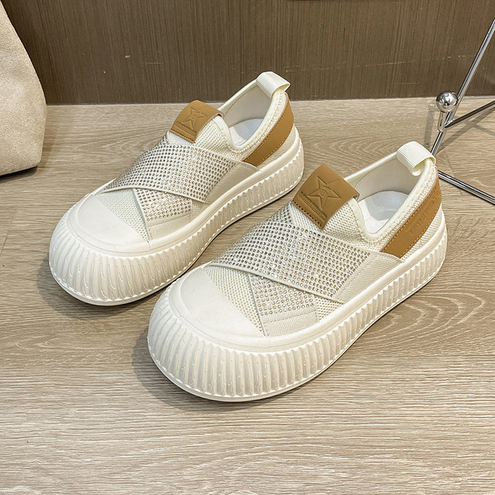 Dame Sneakers med elastiske krydsbånd og skridsikker sål Stilla