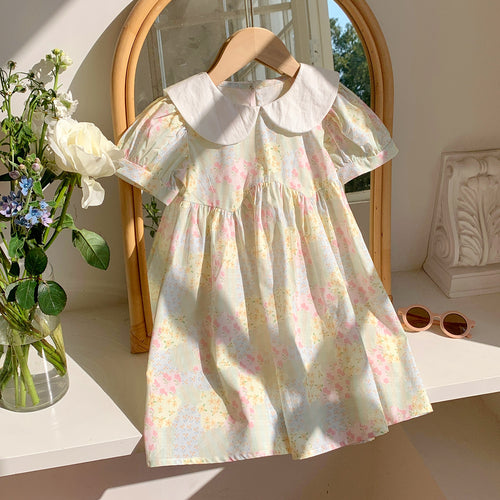 Pige Blomsterdesign Skjorte Kjole Stilla