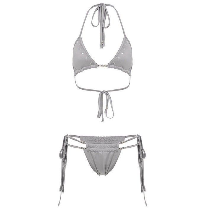 Dame bikini sæt med funklende detaljer og justerbare stropper Skovae
