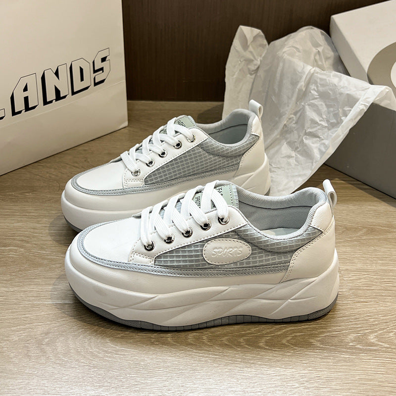 Dame Mode Sneakers med tyk platform og stilfuld overfladestruktur Stilla