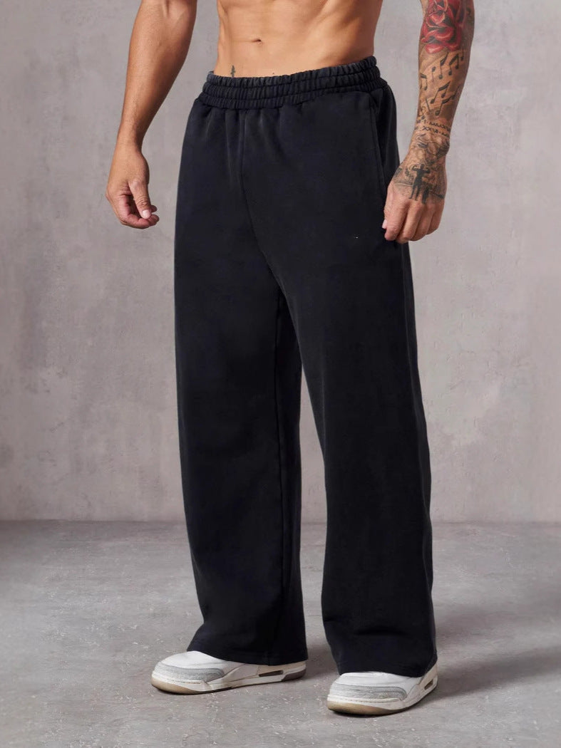 Herre Baggy Joggingbukser med Elastisk Talje og Sidetasker Skovae