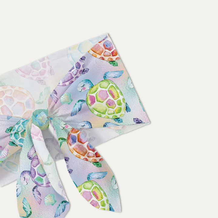 Dame trendy top med knudedetalje og glade havmotiv Stilla