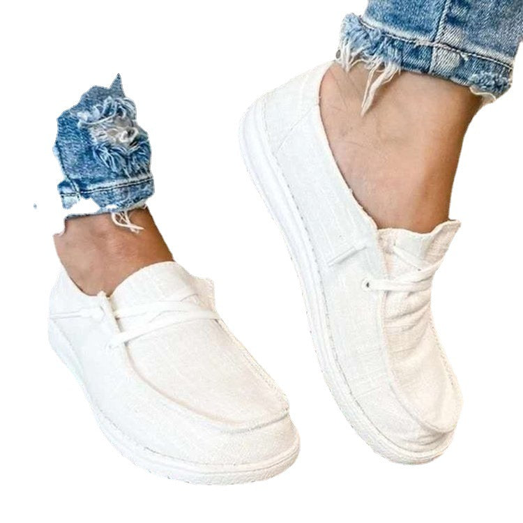 Dame fashionable Slip-On sneakers i struktureret materiale Stilla