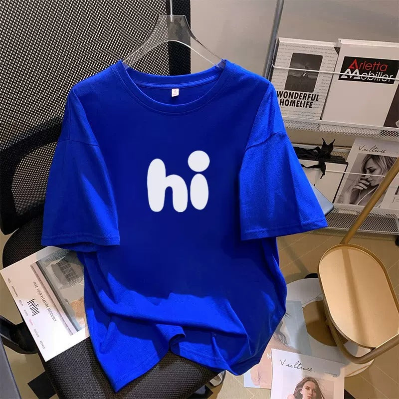 Dame T-shirt med afslappet tekst Stilla