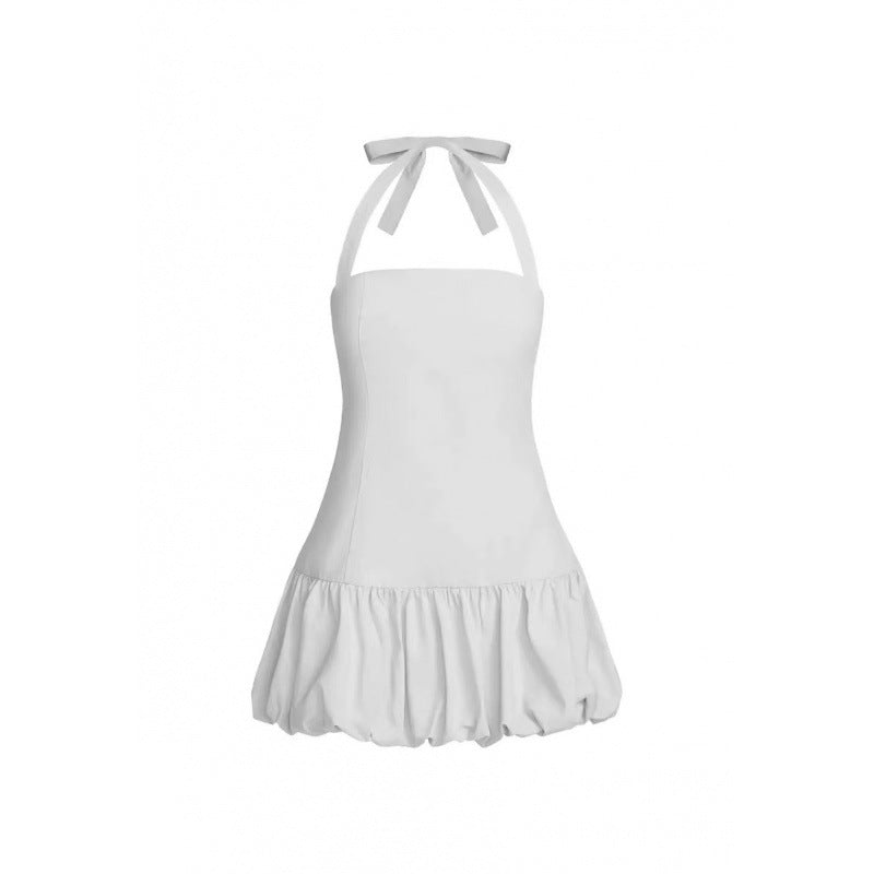 Dame Neckholder Flared Mini Kjole Stilla