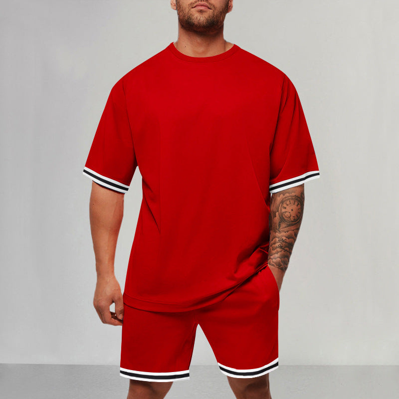Herre sporty kortærmet outfit med kontrastdetaljer Stilla
