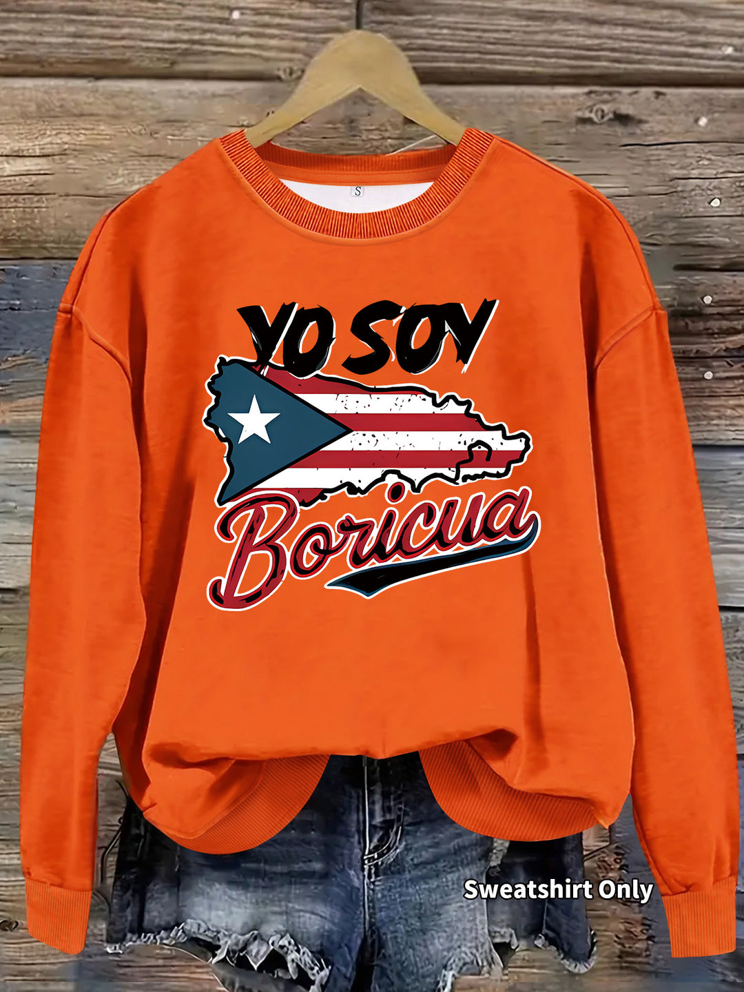 Kvinders sweatshirt med kreativ Puerto Rico design og afslappet pasform Stilla