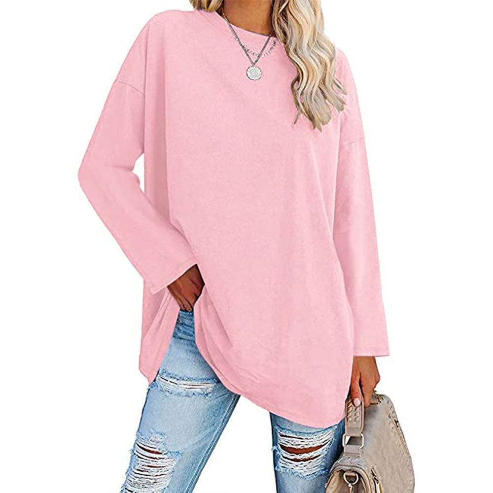 Dame Oversized Langærmet T-shirt med afslappet snit Stilla