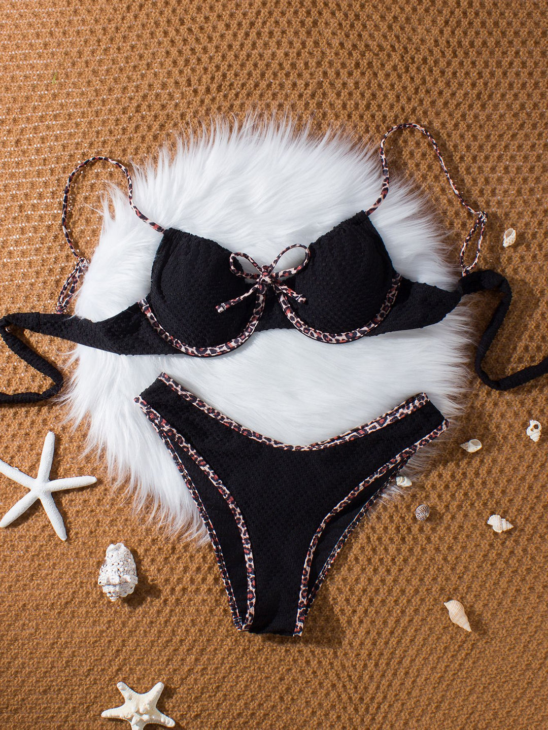 Dame Push-Up Bikini med dyreaccent Skovae