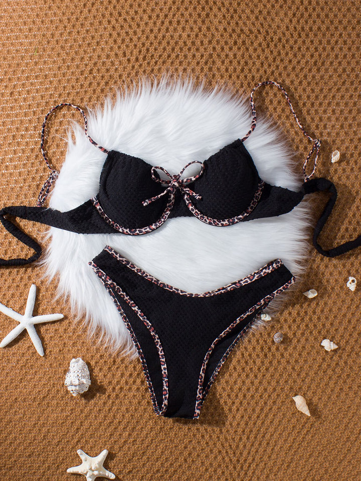 Dame Push-Up Bikini med dyreaccent Skovae