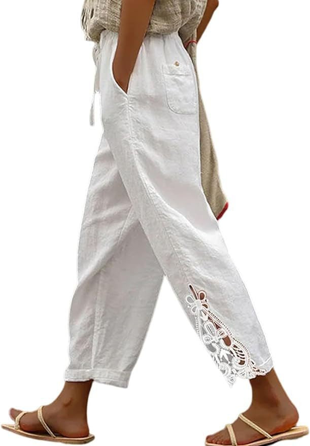 Dame Lettere og luftige sommerbukser i Boho-stil med broderi Skovae