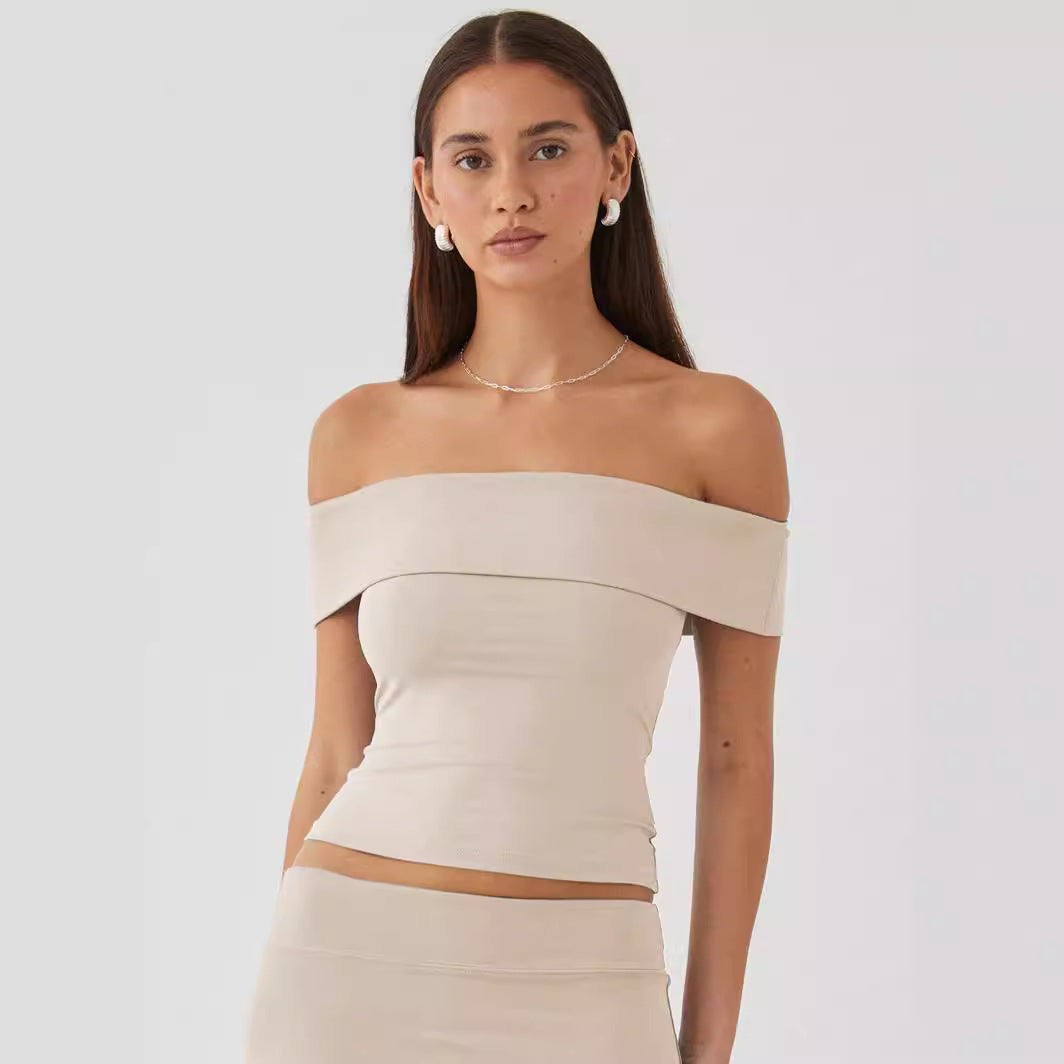 Damer Off-Shoulder Top med figursyet snit Stilla