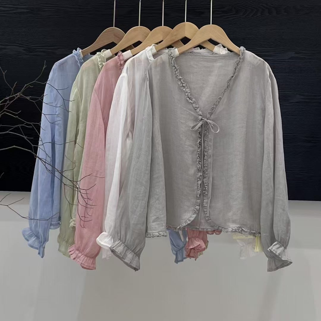 Femme Rynket let Bluse Stilla